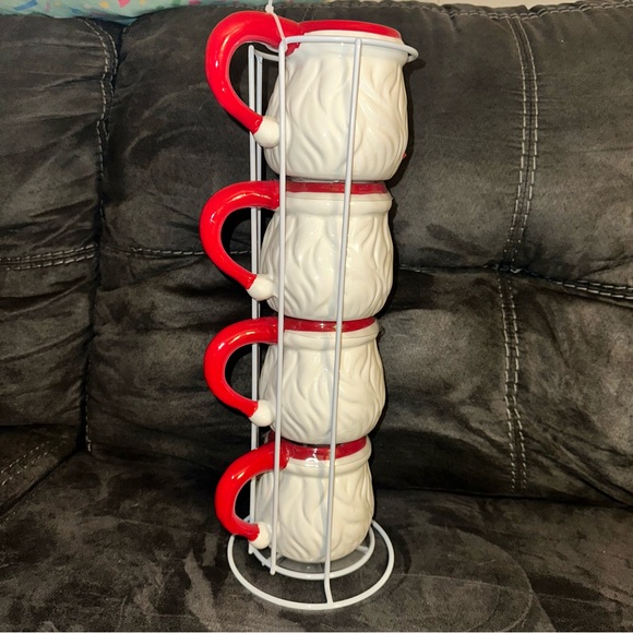 NEW Unused Stackable Santa Mugs - Perfect Christmas Gift or Holiday Decor - Picture 3 of 8